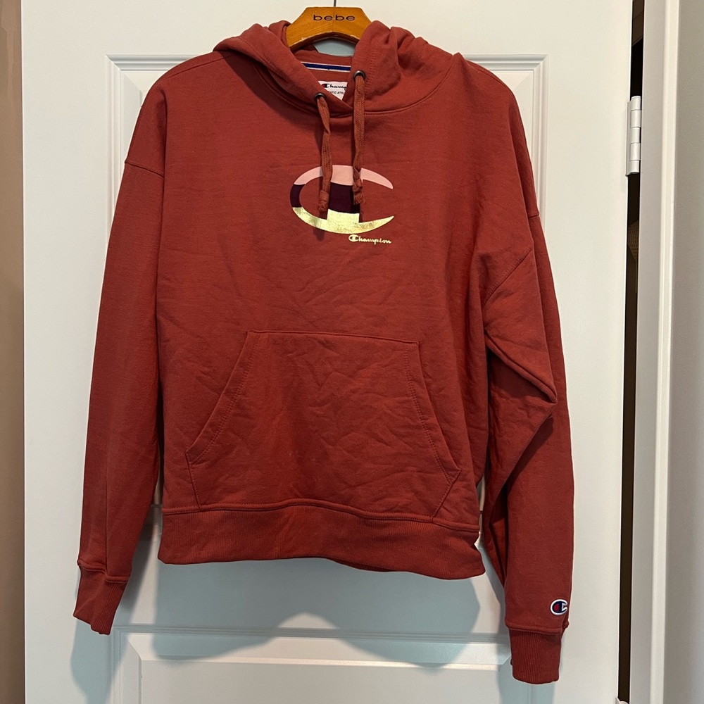Worn Once Champion Mauve Hooded Sweatshirt Size Medium
